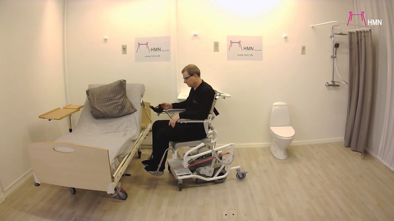 Demonstration of our Shower Commode Chairs with Joystick  | HMN A/S