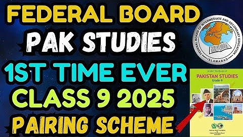 9th Class Pakistan Studies Pairing Scheme 2025 | Board Exams 2025