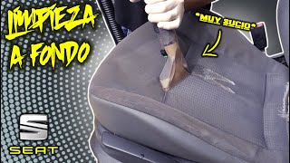 SEAT IBIZA | Cómo cambiar radicalmente el aspecto de un coche | Limpiando la tapicería 🧼