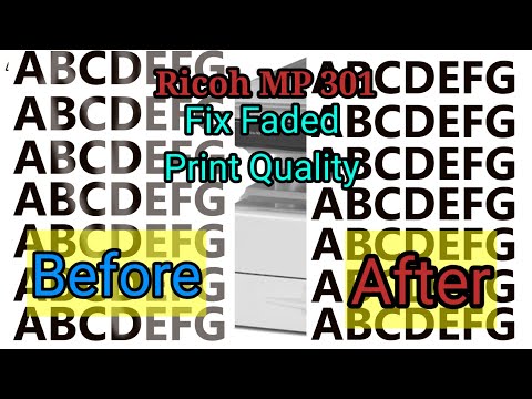 Ricoh MP 301: улучшено качество блеклой или размытой печати || Исправлено низкое качество ||