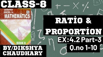 Class 8//Ratio and Proportion EX:4.2 part 3/#complete #complete #solution #ratio #and #proportion