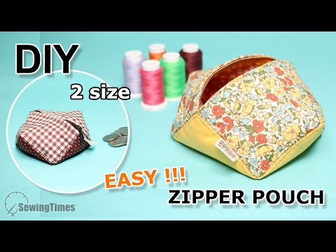 DIY Small Zipper Pouch 2 Sizes | How to make Coin Purse &amp;amp; Pouch [sewingtimes]