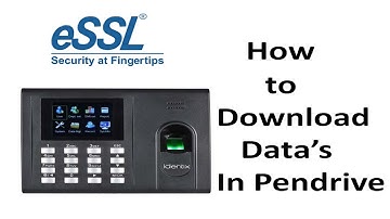 How to download the attendance report by using pendrive in essl machine | essl USB data download