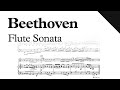 Beethoven  flute sonata in bb major woo anh 4 sheet music