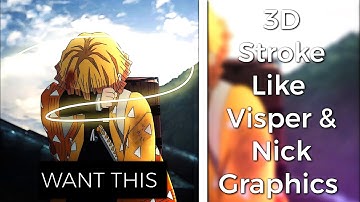 3d Stroke Or Line Animation Like Visper & Nick Graphics Tutorial Alight motion