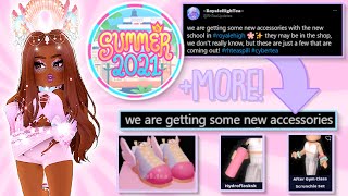 NEW ACCESSORIES, SUMMER 2021 UPDATE BADGE, REWORKED POSES + MORE! | Roblox Royale High Tea!