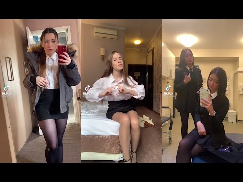 TikTok nylon pantyhose Girls Compilation #274