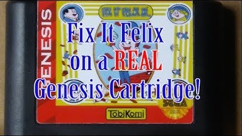 Fix It Felix JR. on a REAL Sega Genesis Cart!