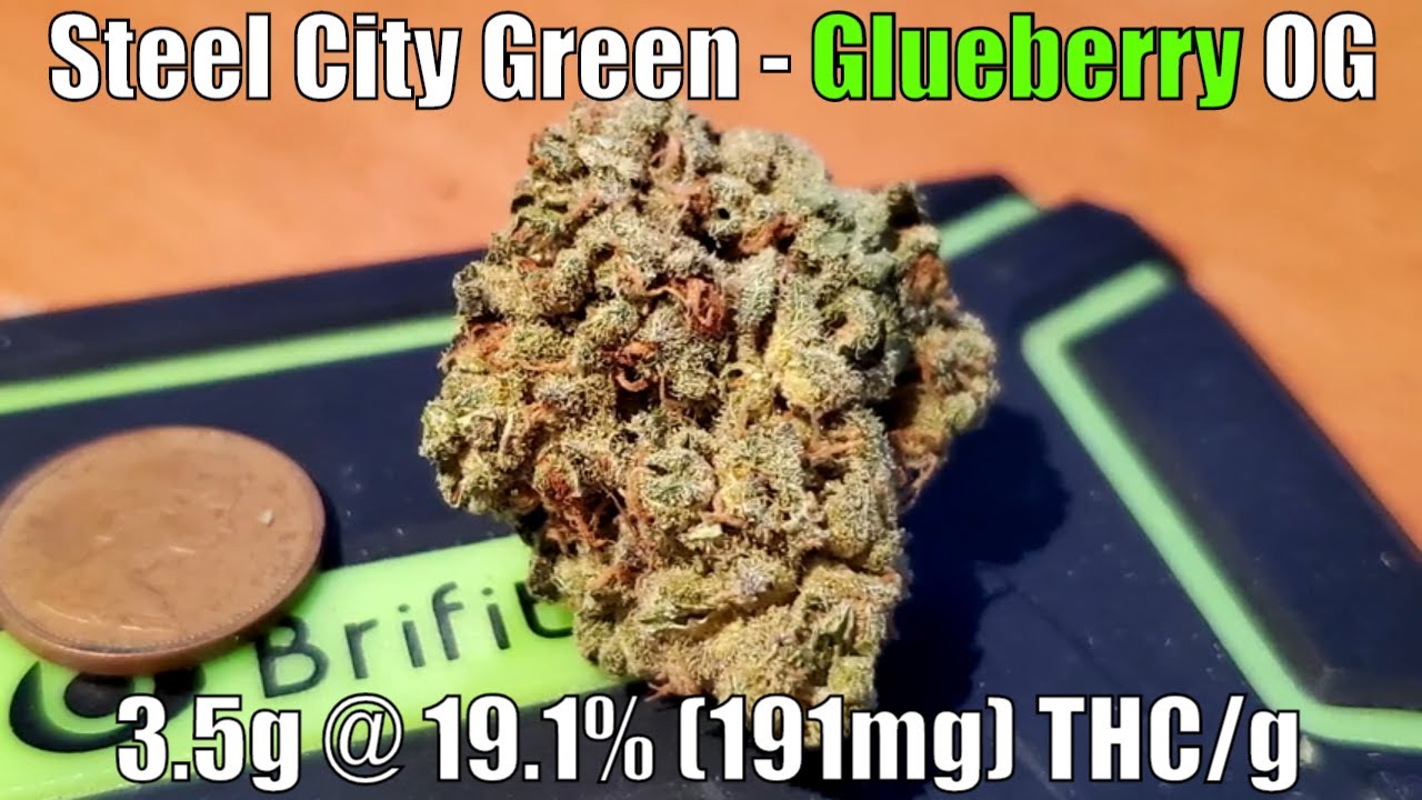 Steel City Green Glueberry OG Unboxing Review 3.5g 19.1 (191mg