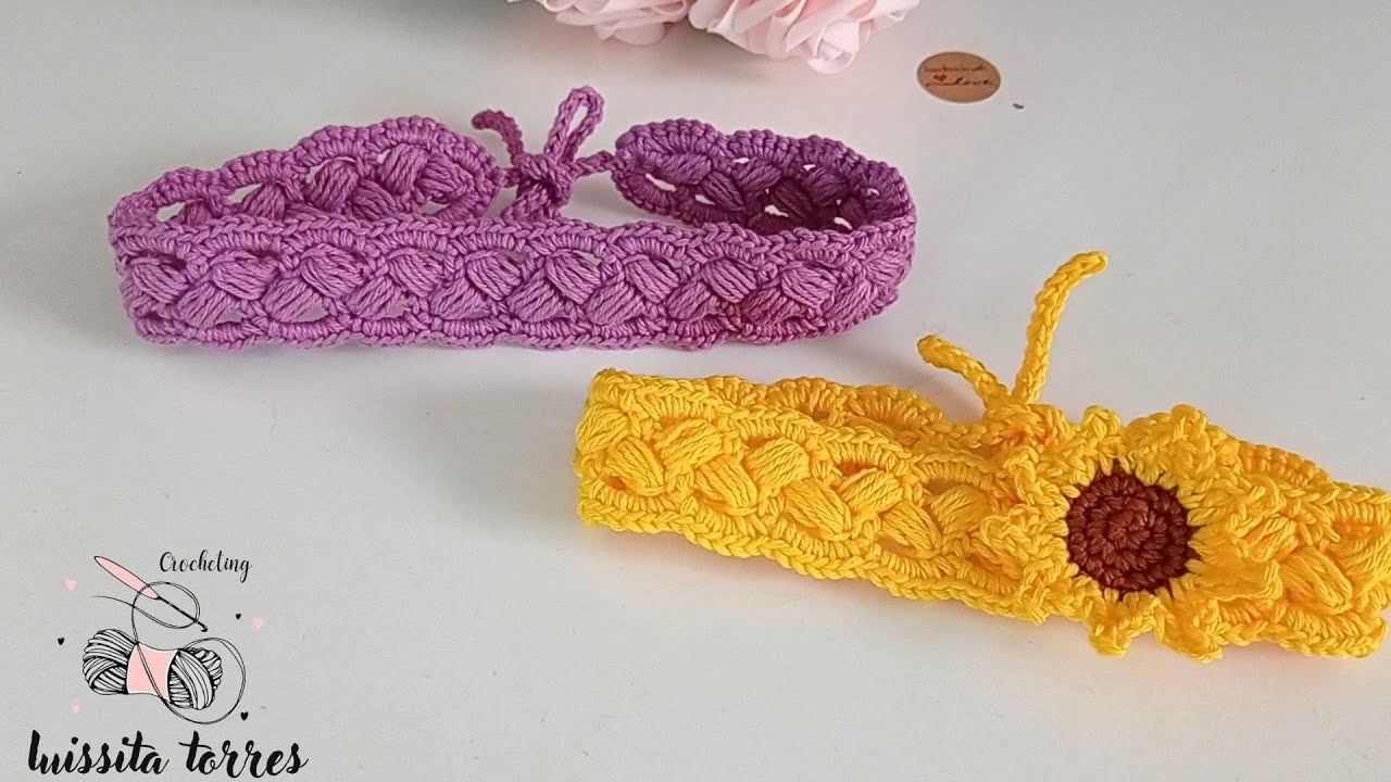 Este Punto de Ganchillo es tan Bonito y Fácil de Tejer 👌Solo Repite 2 Vueltas y Tejer Está  Diadema🙀