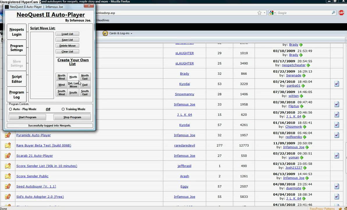 How to user Infamous Joe's Neoquest II Auto Player 2.0