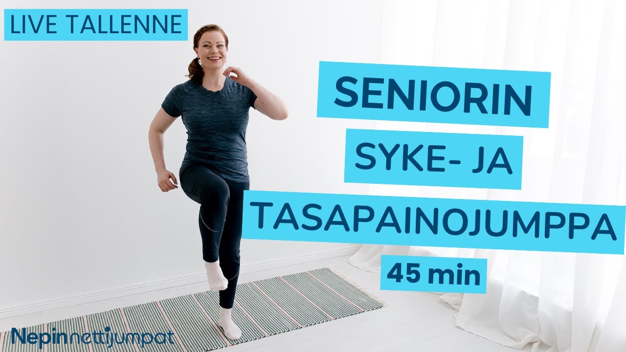 Syke- ja tasapainojumppa yli 70-vuotiaille | 45 min