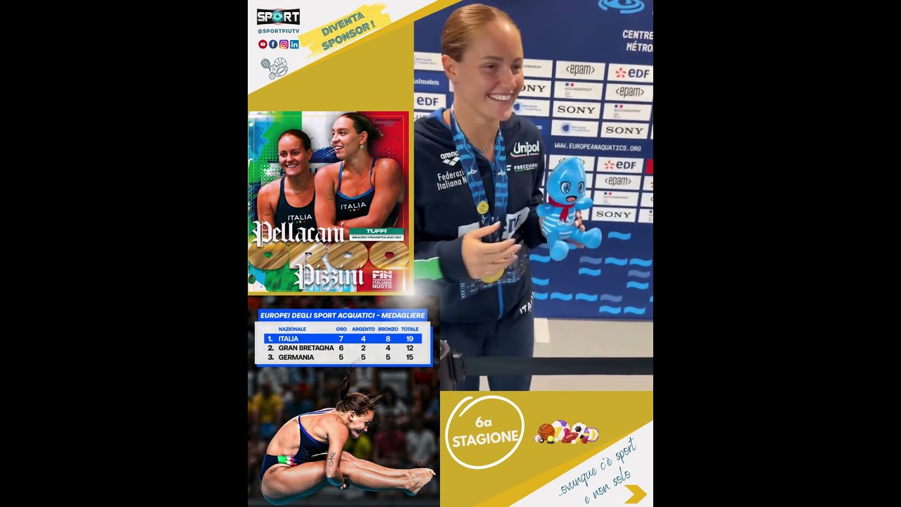 #EuropeiNuoto - Chiara Pellacani ed Elisa Pizzini sono campionesse d'Europa nel sincro 3 metri!