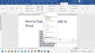How to Type Text Vertically in Word