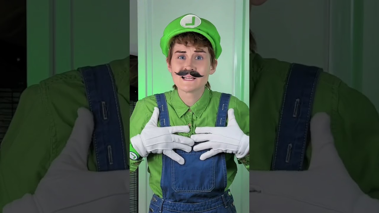 Luigi dans l’espace 😂 #supermariogalaxy #cosplay #humour #luigi #mario