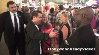 Alison Sweeney greets fans departing Disney's Planes premiere in Hollywood