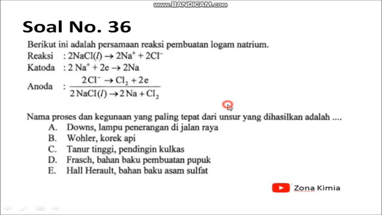 Pembahasan Soal Un 2017 Kimia No 36 Youtube