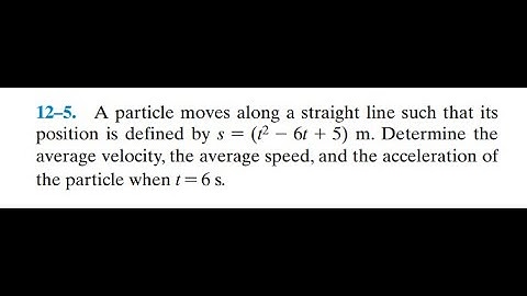 A particle moves along a straight line such that its position is defined by . Determine the average