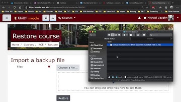 Restoring a Backup into a Moodle Course