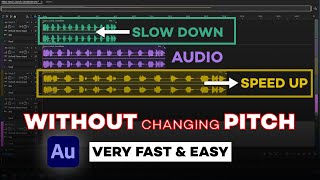 Speed Up or Slow Down Audio without changing pitch | Adobe Audition