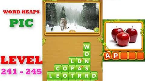 Word Heaps: Pic Puzzle Level 241 - 245 | All Answers | Walkthrough
