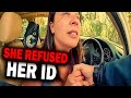 Entitled Driver Arrested After She Hid Her License… Then Completely Lost It (Bodycam)