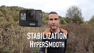 GoPro Hero7 Black VS Gimbal 3 axis - Running stabilization