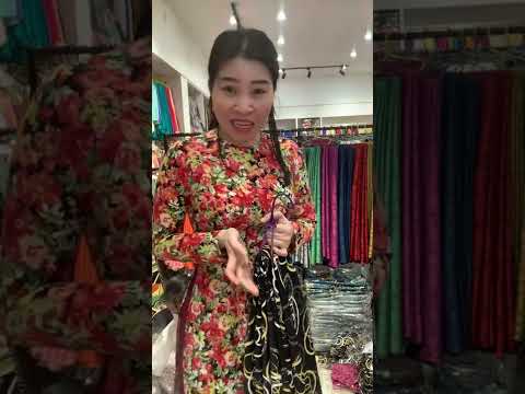 Video Vải Áo Dài Cẩm Tú cách chọn áo dài trơn cho dáng áo... - youtube