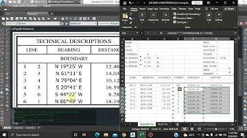 HOW TO PLOT BEARING DISTANCE USING EXCEL AND PROGRAMS AUTOMATICALLY