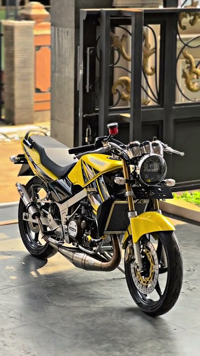 NAWAITU NINJA SS KUNING😋, akun tt owner:@dikyfsl #2stroke #ninjass #ninjar #ninjarr #shorts