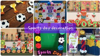 cool and easy sports day decoration ideas//sports Gala//games festival ideas screenshot 1