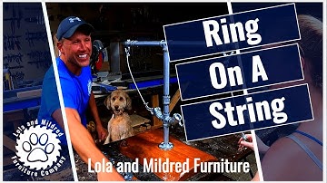 DIY Build Live Edge Industrial Pipe Ring on String Hook It Game | Lola and Mildred Furniture Company