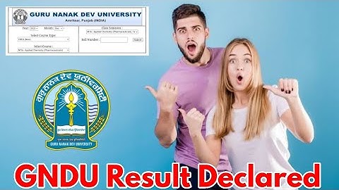 Gndu Result Declared || Gndu MSc Applied Chemistry ( Pharmaceuticals ) Result || Gndu Result 2023