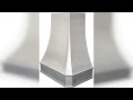 Overview: Stainless Steel Range Hood Wall Mount 36'' W,30'' H, CT Copper Tailor Custom Handmade ...