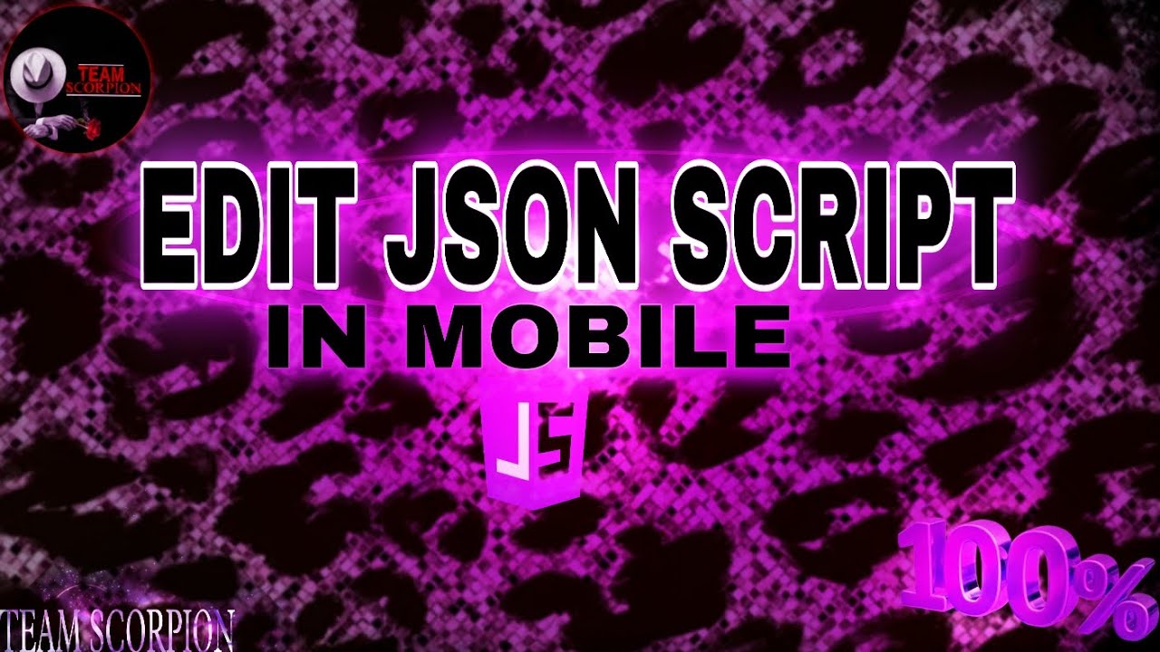 Edit RDP ( json ) script in mobile [100%] real method by TEAM SCORPION ...