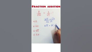 Fraction addition problem | radical problem | square root problem | trick to solve