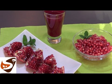 Come fare il succo di melograno: spremuta in pochi passaggi - ricette di cucina (pomegranate juice)