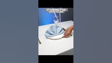 STANDING FAN NAPKIN FOLDING #tablenapkinfolding