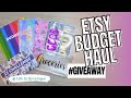 Etsy Haul / Budget and Savings Challenge Products / #giveaway