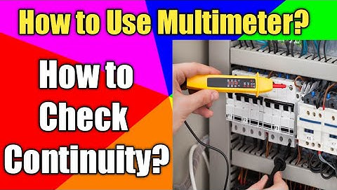 How to Use Multimeter | How to Check Continuity| How to check Circuit | Hindi