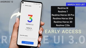 Realme UI 3.0 Trail Update | Early Access Application | 8i / Narzo 30 & 50A / C25s / 7 & 20 Pro |