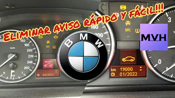 QUITAR AVISO ROJO BMW. Luz de Servicio SERVICE serie 1 serie 2 serie 3 serie 4 serie 5 x1 x3 x5 ...