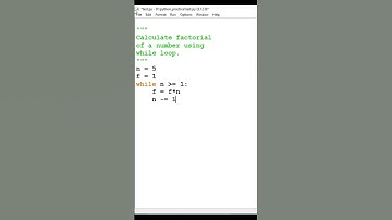 calculate factorial of a number using while loop #shorts #python