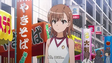 Misaka runs into Touma and then Misaki!
