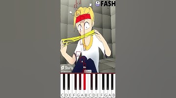 Transformation Slow Seline (@fash) Garten of Banban Animation - Octave Piano Tutorial