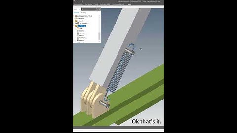 Fixing #Spring over the Leg by using #assembly constraints || Autodesk Inventor #shortsvideo