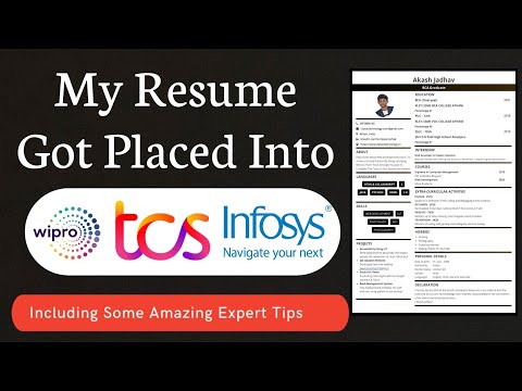 My Resume That Got Me Into Wipro Infosys & Tcs | Resume Tips For Freshers | Classic Technology