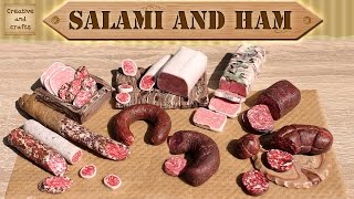 Полимерная глина - КОЛБАСА салями и ветчина / Polymer clay salami and ham / Светлана Няшина