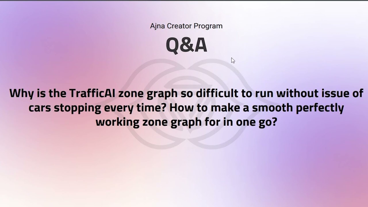 Why is the TrafficAI zone difficult to run? How to create a smooth working zone graph?