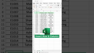 এক্সেলে Row & Column Insert করা শিখুন। #excel #exceltips #exceltricks #excelbanglatutorial #word